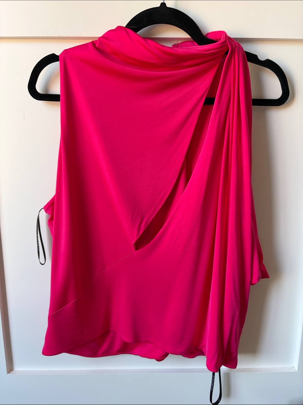 Versace Hot Pink Asymmetrical Draped top
